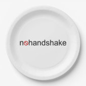 Kein Handshake Pappteller (Vorderseite)