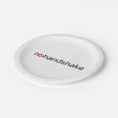 Kein Handshake Pappteller (Schrägansicht)