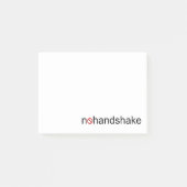 Kein Handshake Post-it Klebezettel (Vorderseite)