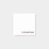 Kein Handshake Post-it Klebezettel (Vorderseite)