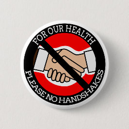 Kein Handshakes Personal Hygiene Business Button
