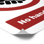 Kein Handshaking Poster (Ecke)