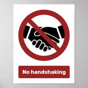 Kein Handshaking Poster