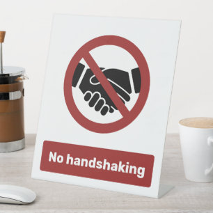 Kein Handshaking Sockelschild