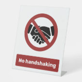 Kein Handshaking Sockelschild (Vorderseite)