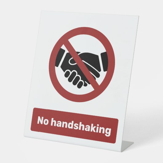 Kein Handshaking Sockelschild (Vorderseite)