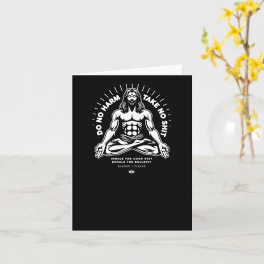 Kein Harmaufkleber Karte (Gelbe Blume)