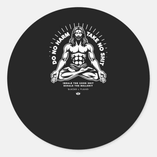 Kein Harmaufkleber Runder Aufkleber (Vorderseite)