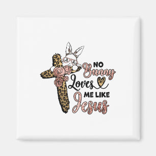 Kein Hase liebt mich wie Jesus Ostertag Leopard Cr Magnet