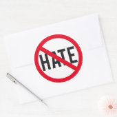 Kein Hass, kein Verbotszeichen Runder Aufkleber (Umschlag)