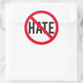 Kein Hass, kein Verbotszeichen Runder Aufkleber (Tasche)
