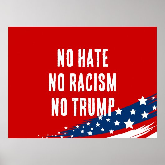 Kein Hass ohne Rassismus und Trump Poster (Vorne)
