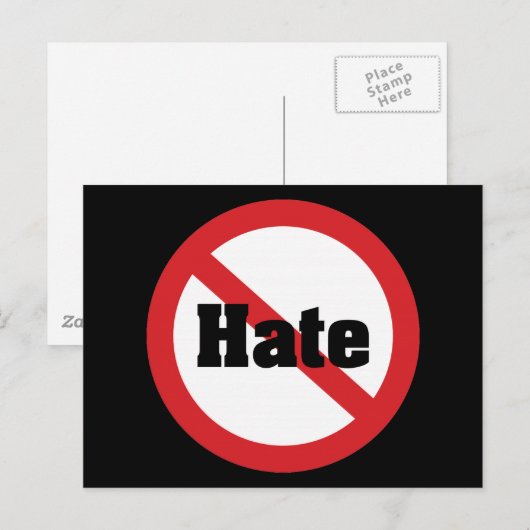 Kein Hass Postkarte (Vorne/Hinten)