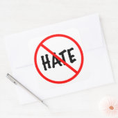 Kein Hass Quadratischer Aufkleber (Umschlag)