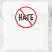 Kein Hass Quadratischer Aufkleber (Tasche)