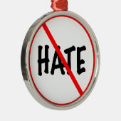 Kein Hass Silbernes Ornament (Rechts)