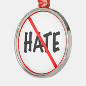 Kein Hass Silbernes Ornament (Links)