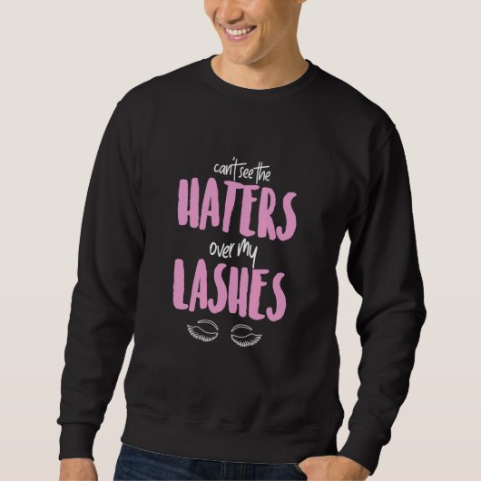 Kein Hass über meine Lashes Blondie Brünette Frau Sweatshirt (Vorderseite)