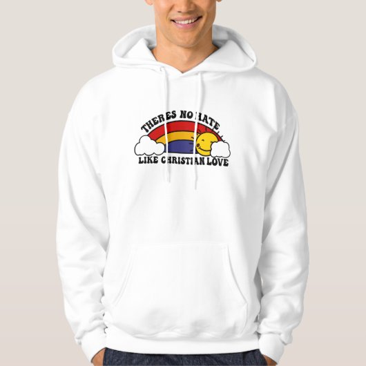 Kein Hass wie Christlicher Regenbogen Hoodie (Vorderseite)