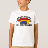 Kein Hass wie Christlicher Regenbogen T-Shirt (Vorderseite)