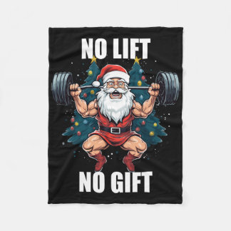 Kein Heben kein Geschenk Santa Claus Weihnachten F Fleecedecke