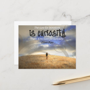 "Kein Heilmittel für Neugier" Inspiration Postca Postkarte