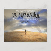 "Kein Heilmittel für Neugier" Inspiration Postca Postkarte (Vorderseite)