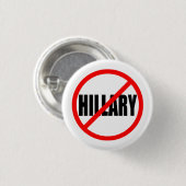 "KEIN HILLARY" 1,25 Zoll Button (Vorne & Hinten)