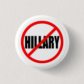 "KEIN HILLARY" 1,25 Zoll Button (Vorderseite)