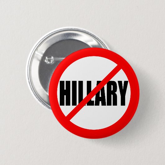 "KEIN HILLARY" 2,25 Zoll Button (Vorne & Hinten)