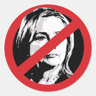 KEIN HILLARY RUNDER AUFKLEBER