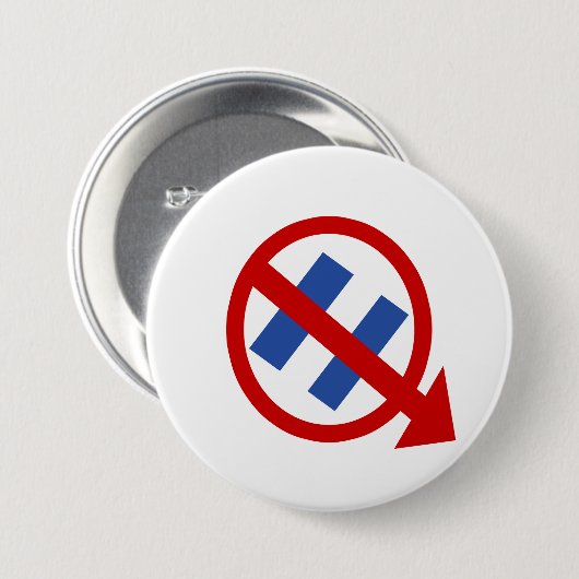 KEIN HILLARY-WAHL-SYMBOL BUTTON (Vorne & Hinten)