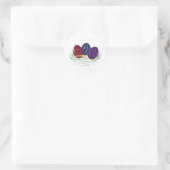 kein Hintergrund Ruby Sapphire Amethyst für Ostern Runder Aufkleber (Tasche)