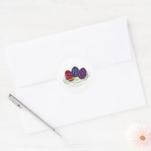 kein Hintergrund Ruby Sapphire Amethyst für Ostern Runder Aufkleber (Umschlag)