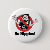 Kein Hippies! Button (Vorderseite)