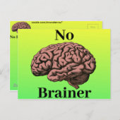 Kein Hirnpostkarte Postkarte (Vorne/Hinten)