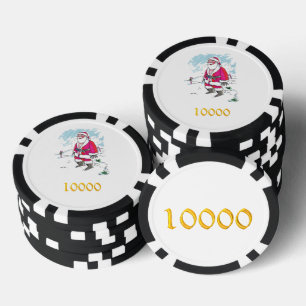 Kein Ho Ho Ho Poker-Chip mit schwarzem Gold 10000 Pokerchips