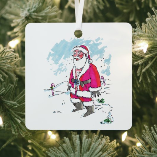 Kein Ho-Ho-Ho-Quadrat Ornament Aus Metall (InSitu)