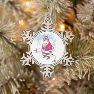 Kein Ho-Ho-Ho Zinn-Schneeflocken-Ornament Schneeflocken Zinn-Ornament