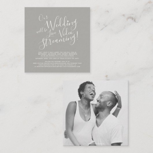 Kein Hochzeitsstreaming-Link Begleitkarte (Vorne/Hinten)