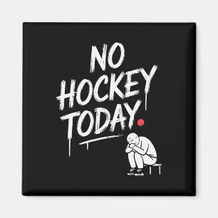 Kein Hockey heute Lustige Hockeyfans entspannen si Magnet