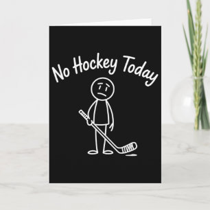 Kein Hockey Heute Lustiges Hockey Trauriges Cartoo Karte
