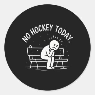 Kein Hockey Heute Traurige Stockfigur Tolle Gesche Runder Aufkleber