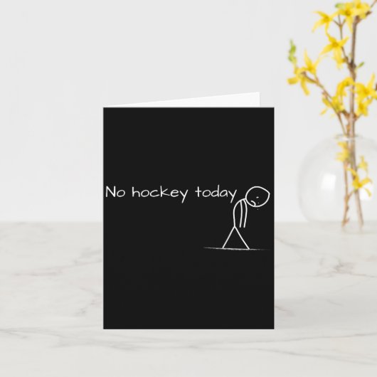 Kein Hockey heute trauriges Strichmännchen ein tol Karte (Gelbe Blume)