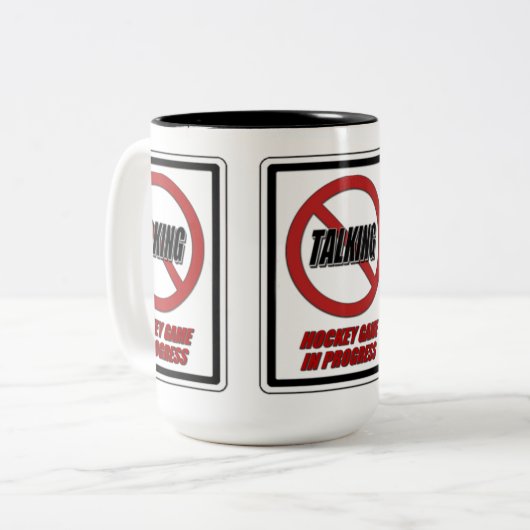 Kein Hockeyspiel im Gange Kaffee Tasse (Vorderseite Links)