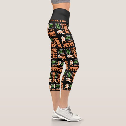 KEIN HOCUS POCUS Christliches Halloween Capri Leggings (Rechts)
