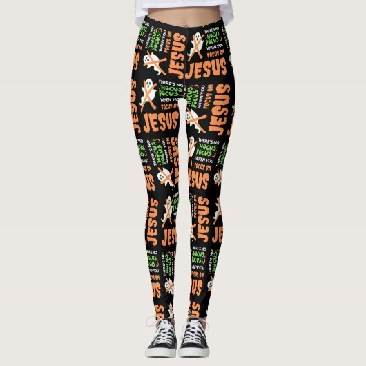 KEIN HOCUS POCUS Christliches Halloween Leggings (Vorderseite)