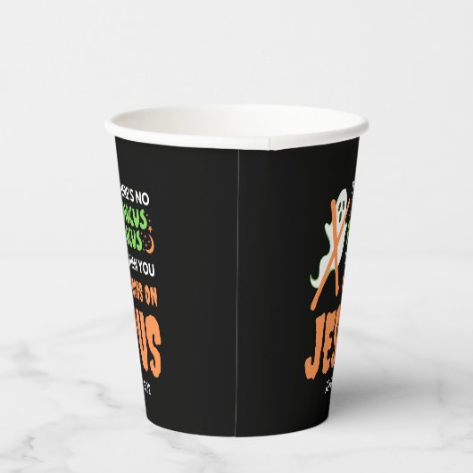 KEIN HOCUS POCUS Monogramm Christliches Halloween Pappbecher (Rechts)