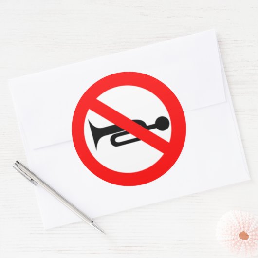 Kein Honking Runder Aufkleber (Umschlag)