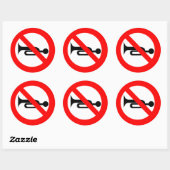Kein Honking Runder Aufkleber (Blatt)